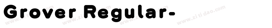 Grover Regular字体转换